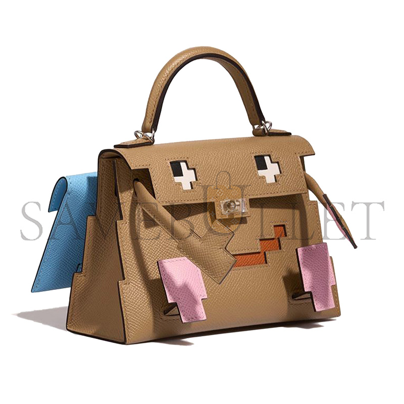 HERMÈS MASTER KELLY DOLE PICTO PALLADIUM HARDWARE (18*15*6cm)